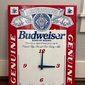 Vintage 1994 Budweiser Metal Wall Clock